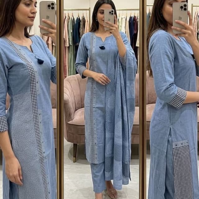 Denim Blue Kurta Set