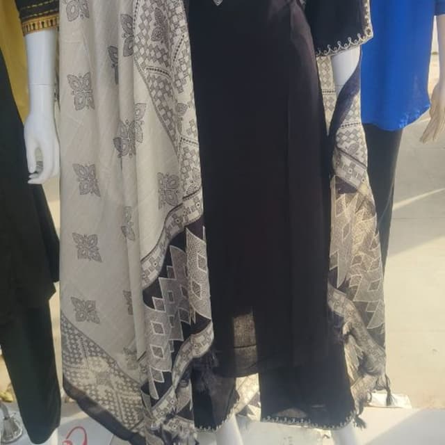 Black, Off-white, Grey, Navy Blue Salwar Kameez