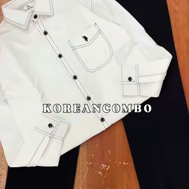 White and Black Shirt