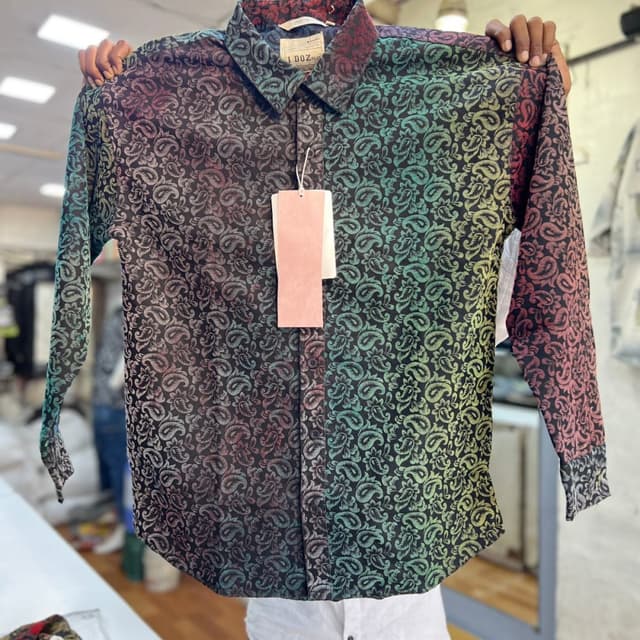 Black, Teal, Pink, Purple, Yellow gradient Shirt