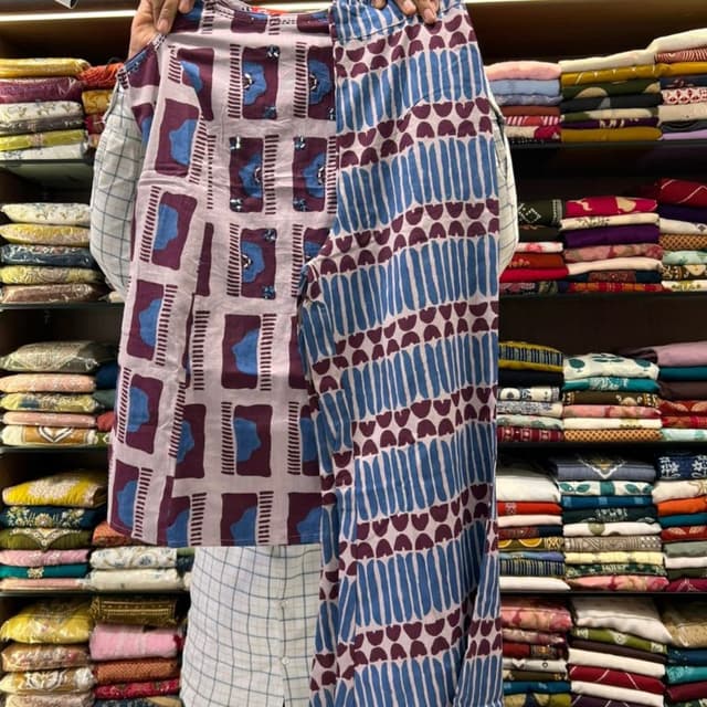 Light Pink, Deep Blue, Maroon Kurta and Pant Set