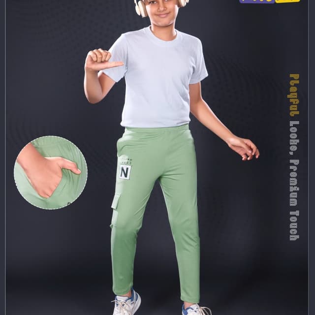 Light Green, White Pants