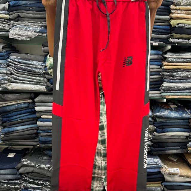 Red, Gray, White, Black Track Pants