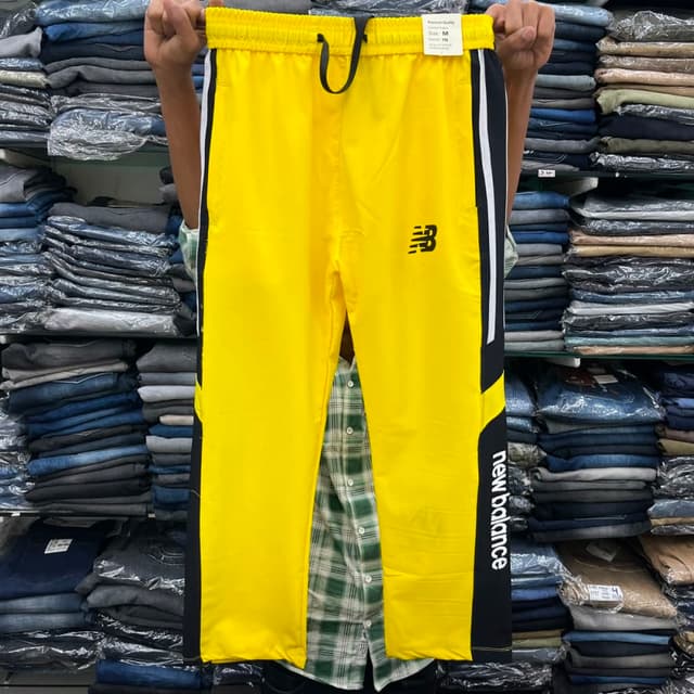 Yellow, Black, White Track Pants