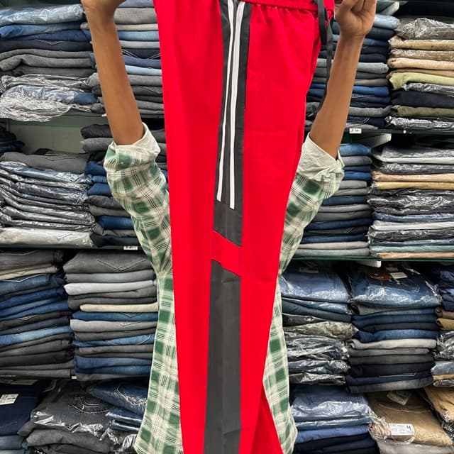 Red, Black, White Pants