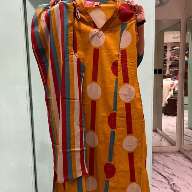 Yellow, Red, Blue, White, Beige Kurta and Palazzo Pants Set