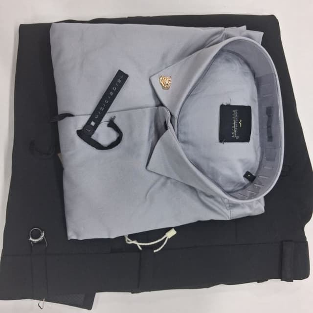 Light Grey, Black, Gold Shirt