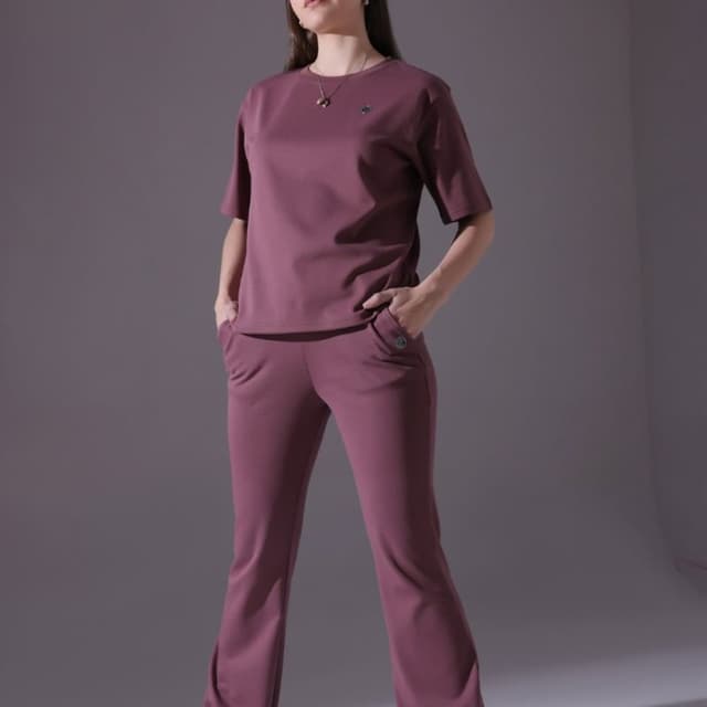 Muted Mauve Two-piece outfit (Top and Pants)