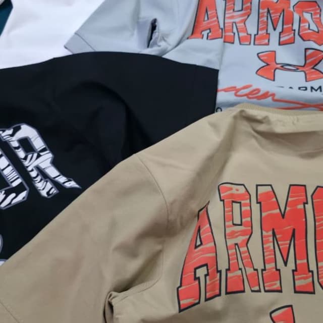 White, Grey, Black, Khaki, Orange T-shirt