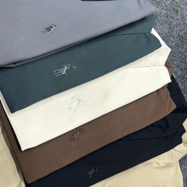 Grey, Dark Green, White, Brown, Black, Beige Polo Shirt