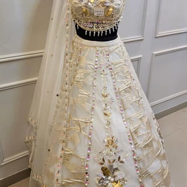 White, Gold, Silver, Pink, Purple Lehenga Choli