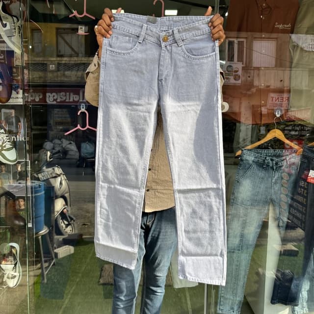 Light Blue, White Jeans