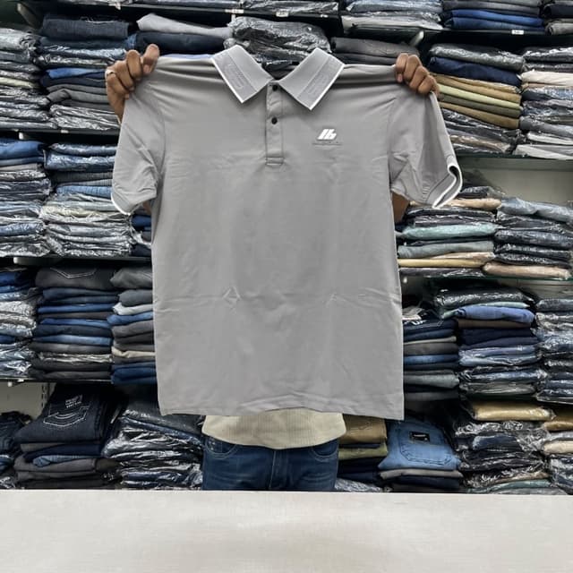 Grey with white accents Polo Shirt