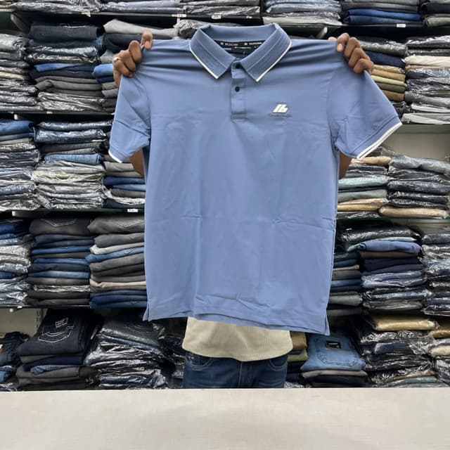 Light Blue with White accents Polo Shirt