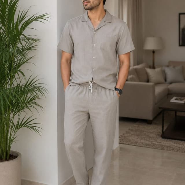 Light Grey Matching Set (Shirt and Pants)