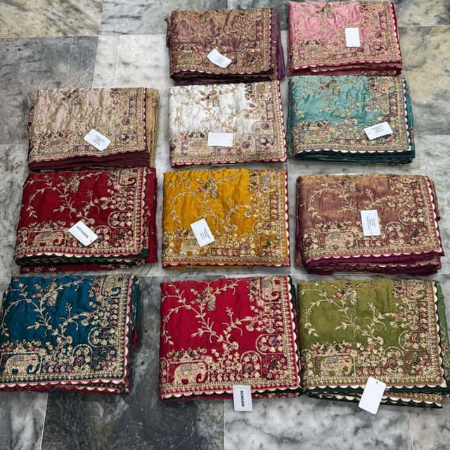 Multicolor (Maroon, Beige, White, Pink, Teal, Mustard Yellow, Purple, Red, Green) Lehenga Choli, Saree