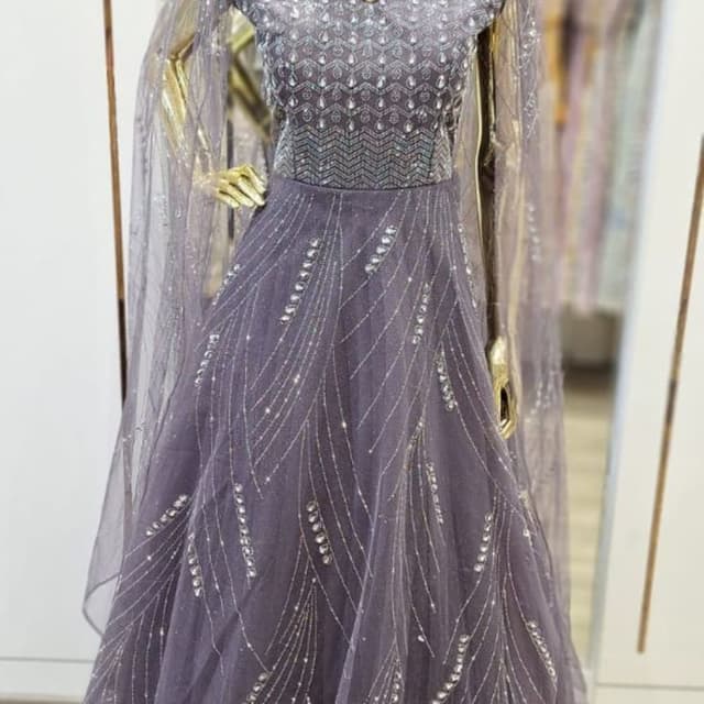 Lavender/Grey with silver embellishments Gown