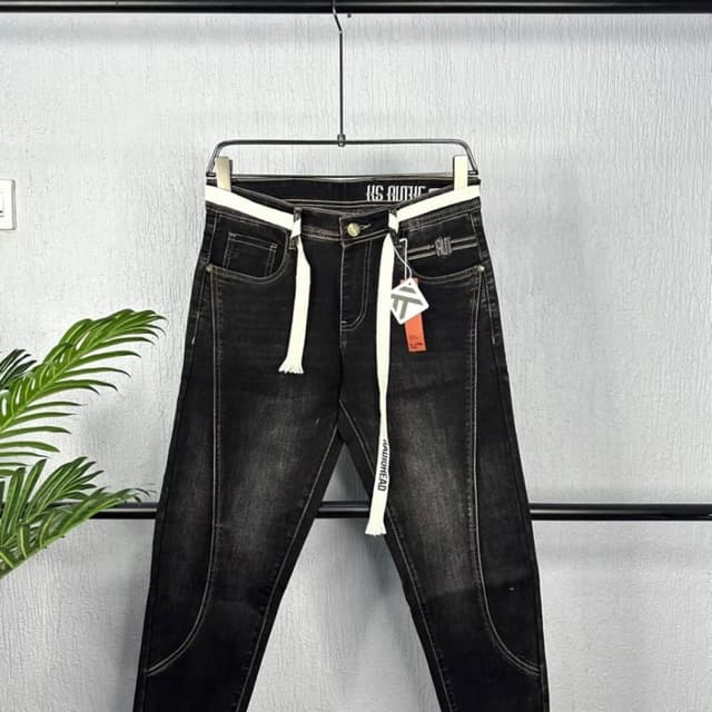 Black with white accents Jeans