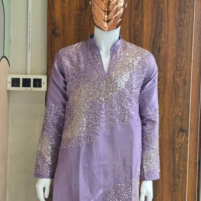 Lavender with silver embellishments Kurta