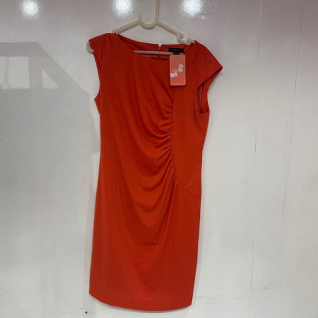 Solid Bright Orange Dress