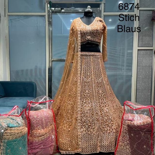 Golden, Bronze, Metallic Tones Lehenga Choli