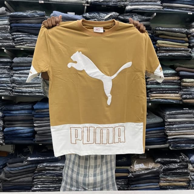 Mustard Yellow and White T-Shirt