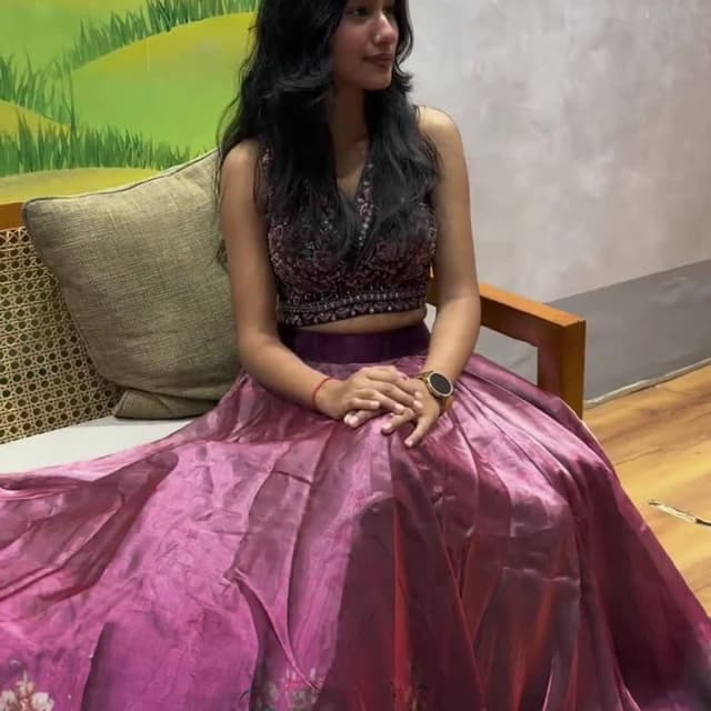 Deep purple, magenta, and plum with multi-colored floral accents Lehenga Choli