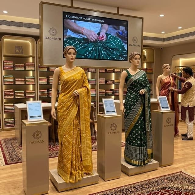 Mustard Yellow and Deep Bottle Green Saree