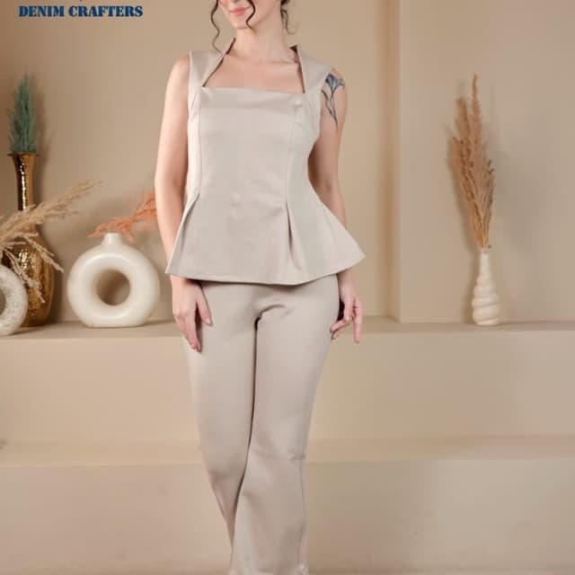 Beige, Neutral Co-ord Set