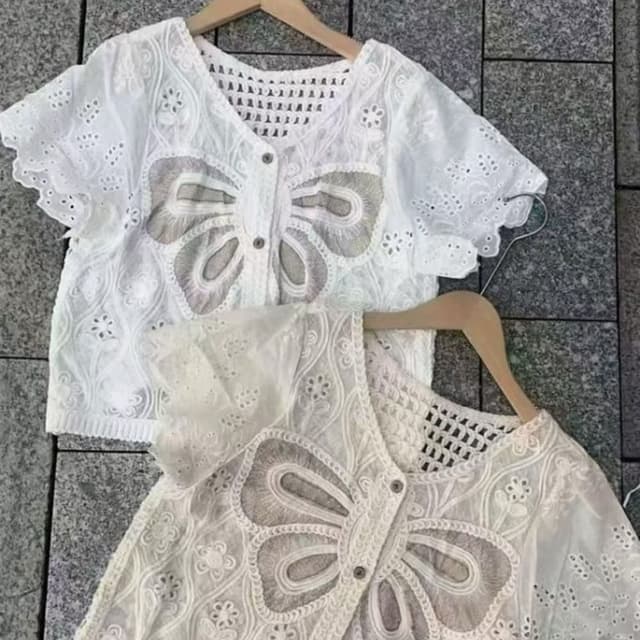 White, Off-White, Beige Blouse