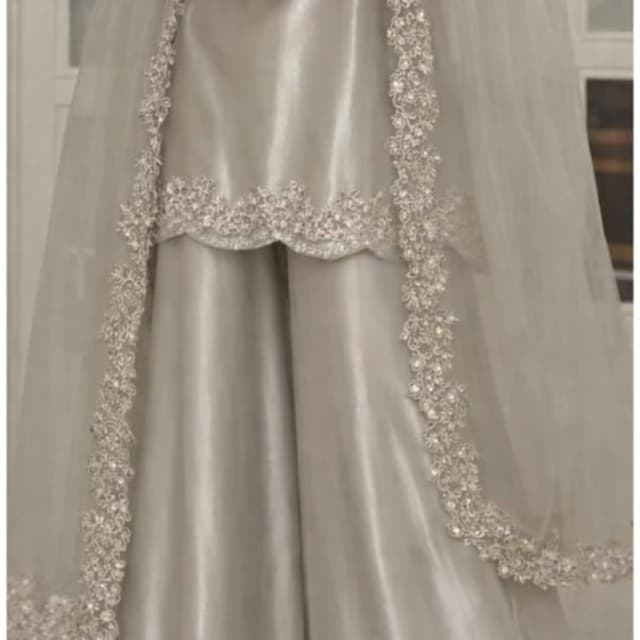 Metallic Silver/Grey Sharara Set