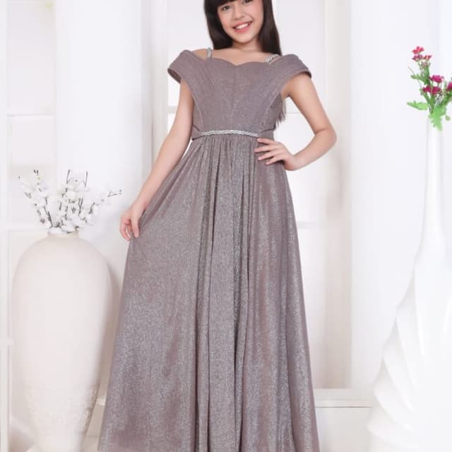 Metallic Taupe/Grey Dress