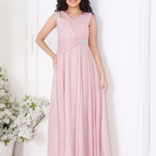 Light Pink, Silver Dress