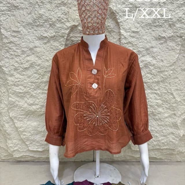 Rust brown or terracotta Kurti or Tunic