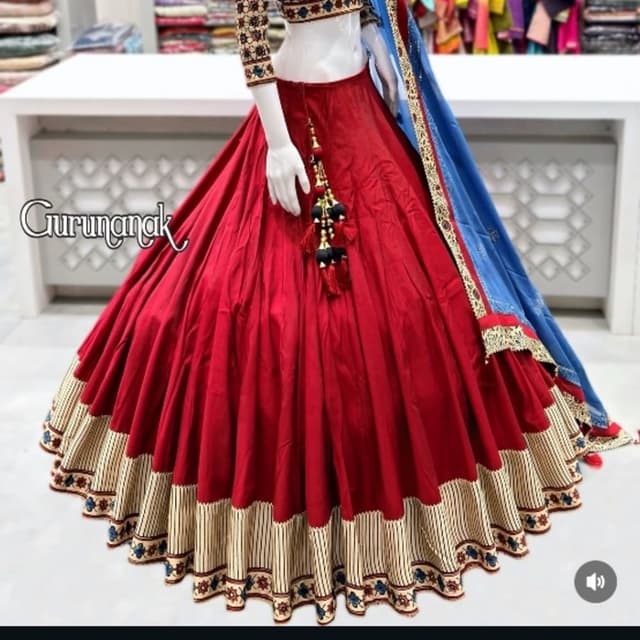 Red, Cream, Navy Blue, Maroon Lehenga Choli