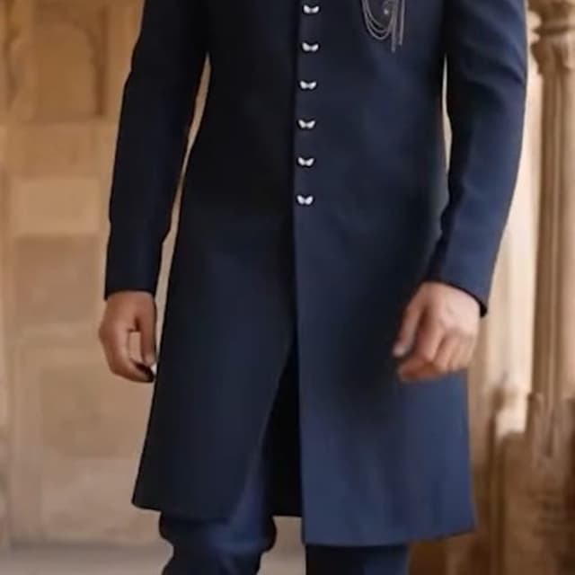Navy Blue Sherwani