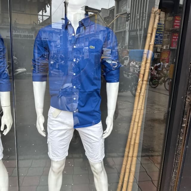 Royal Blue and White Shirt and Shorts set