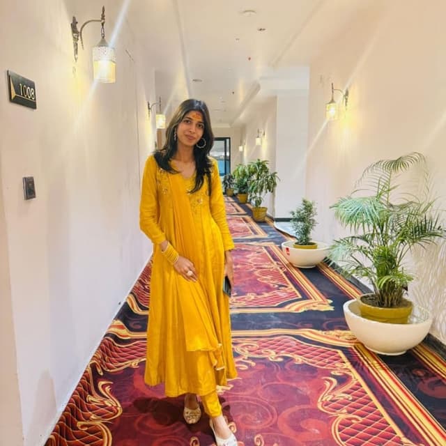 Vibrant Yellow Anarkali Kurta Set