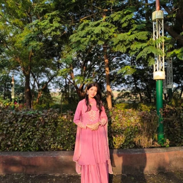 Solid pastel pink Kurta set with dupatta and sharara
