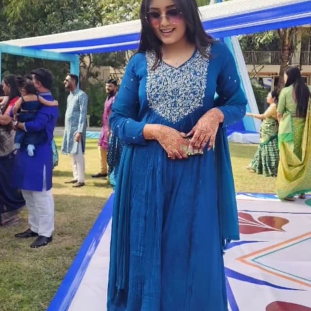 Royal Blue Anarkali Suit
