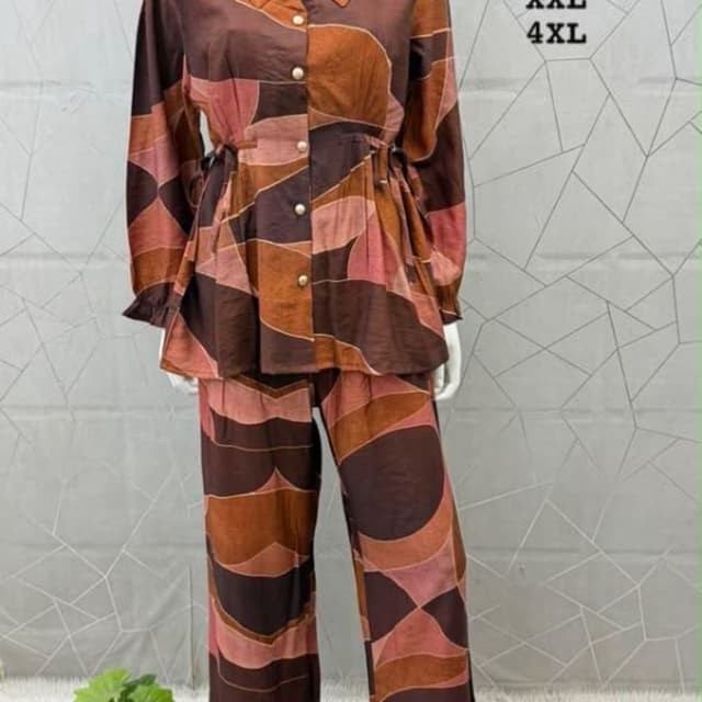 Brown, Terracotta, Burnt Orange, Dusty Pink Co-ord Set