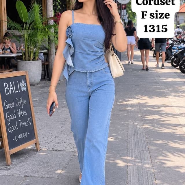 Light Blue Denim Co-ord Set