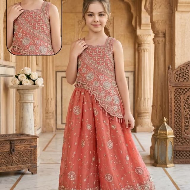 Coral, Peach, Gold Jumpsuit