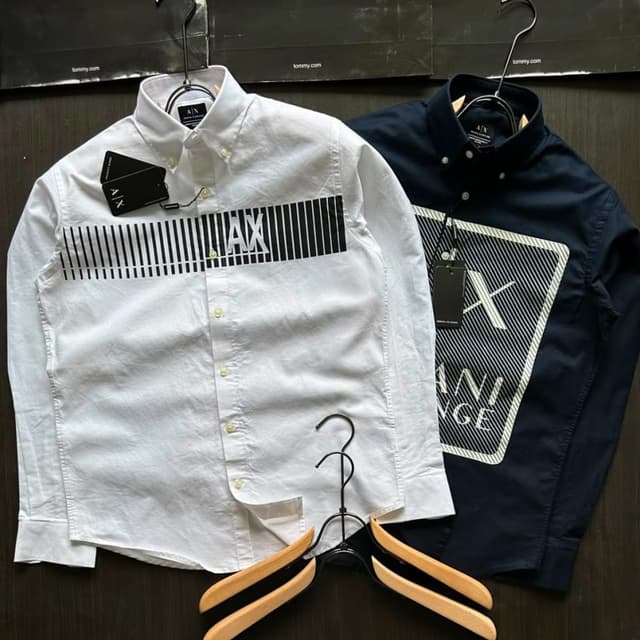 White, Black Shirt