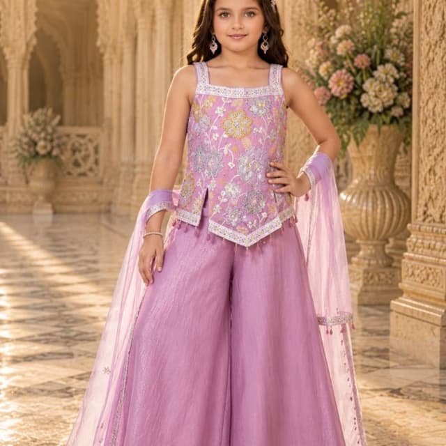 Lavender and soft purple Sharara Set