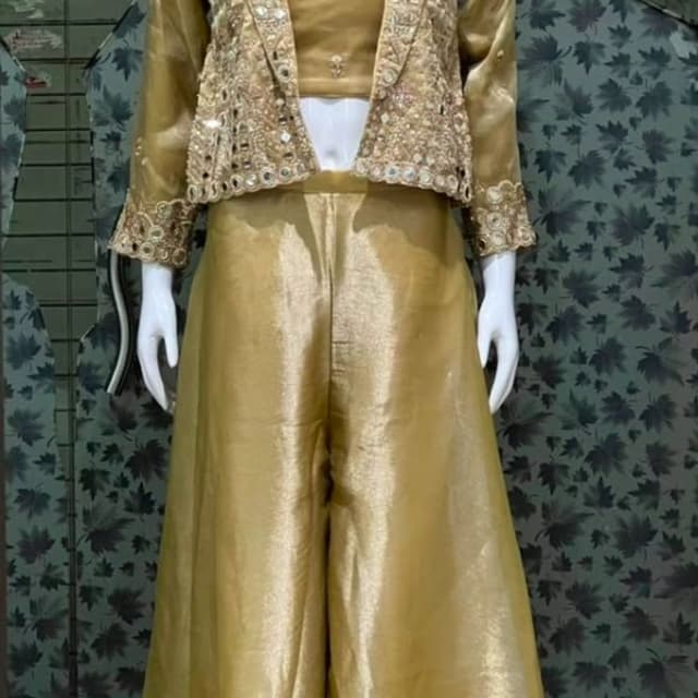 Metallic Gold Jacketed Co-ord Set