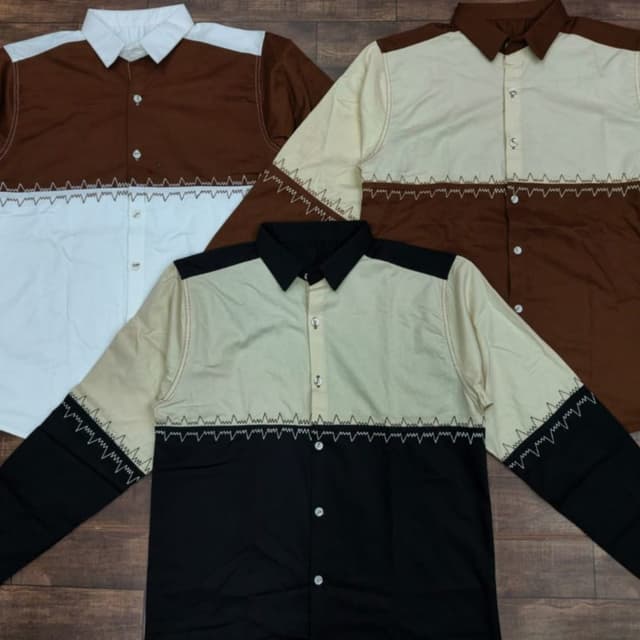 Black, Cream, and Brown combinations Shirt