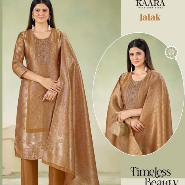 Copper, Bronze, Metallic Gold Salwar Kameez Set