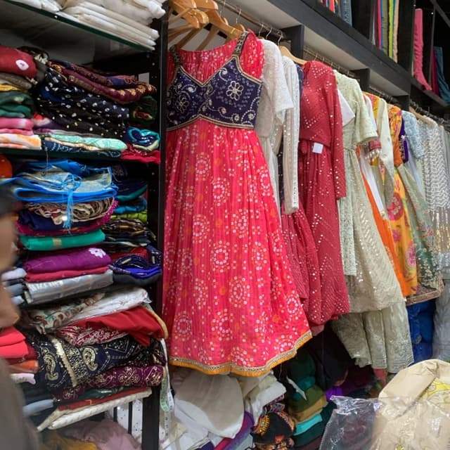 Pink, Navy Blue, Gold Anarkali Suit or Dress