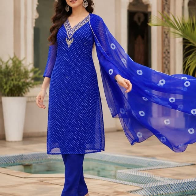 Royal Blue Salwar Kameez Set
